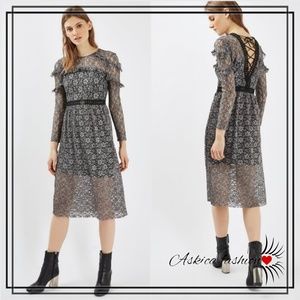 Topshop Lace Midi Dress
